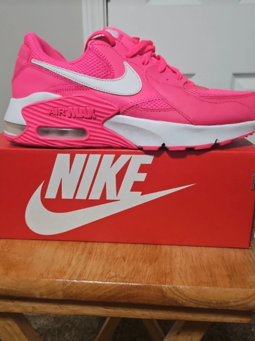 Nike Women’s Air Max Bright Pink and White Sneakers